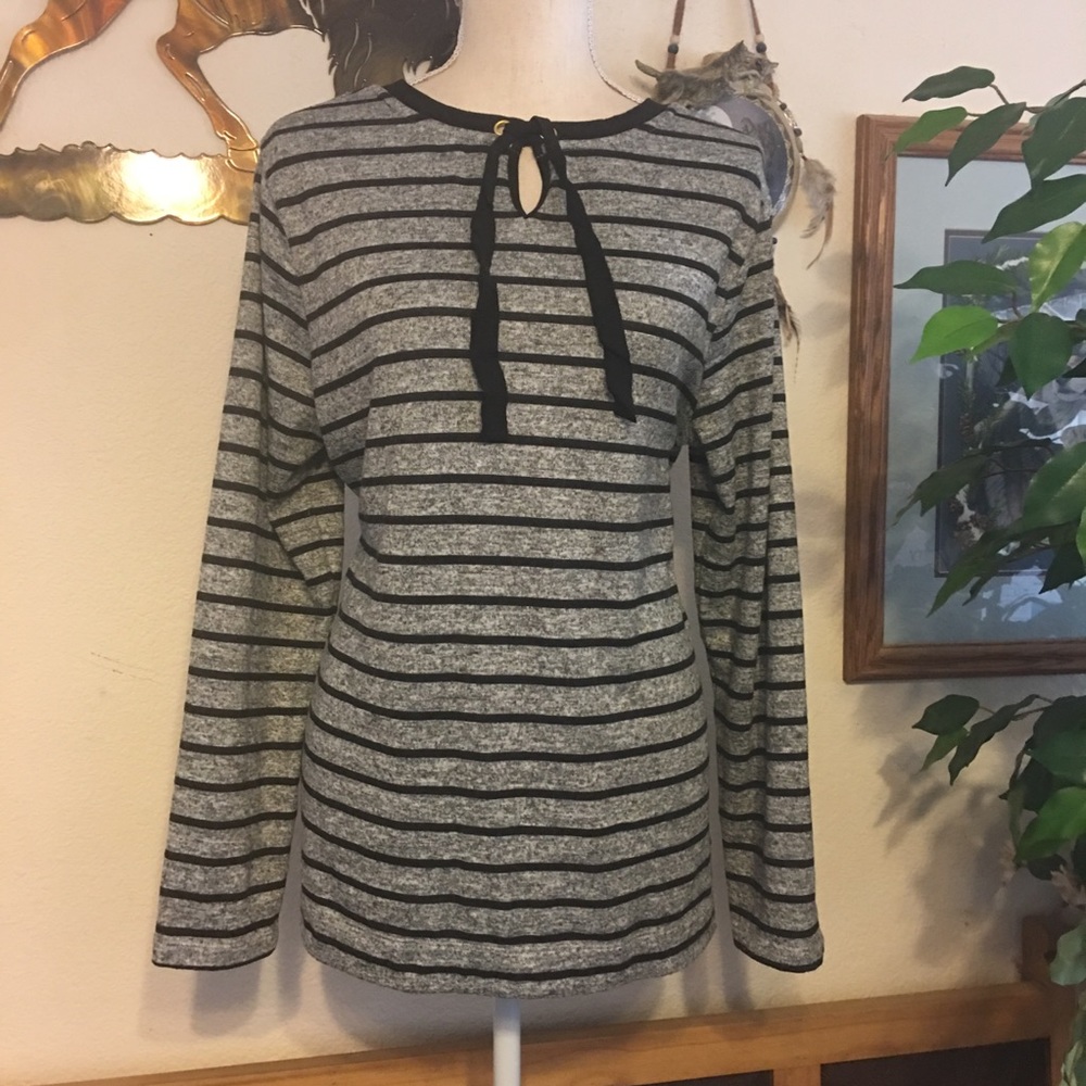 St Johns Bay stripe long sleeve top L